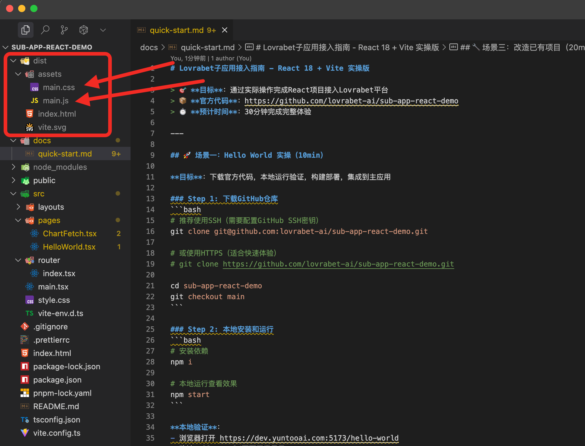本地构建后生成的产物